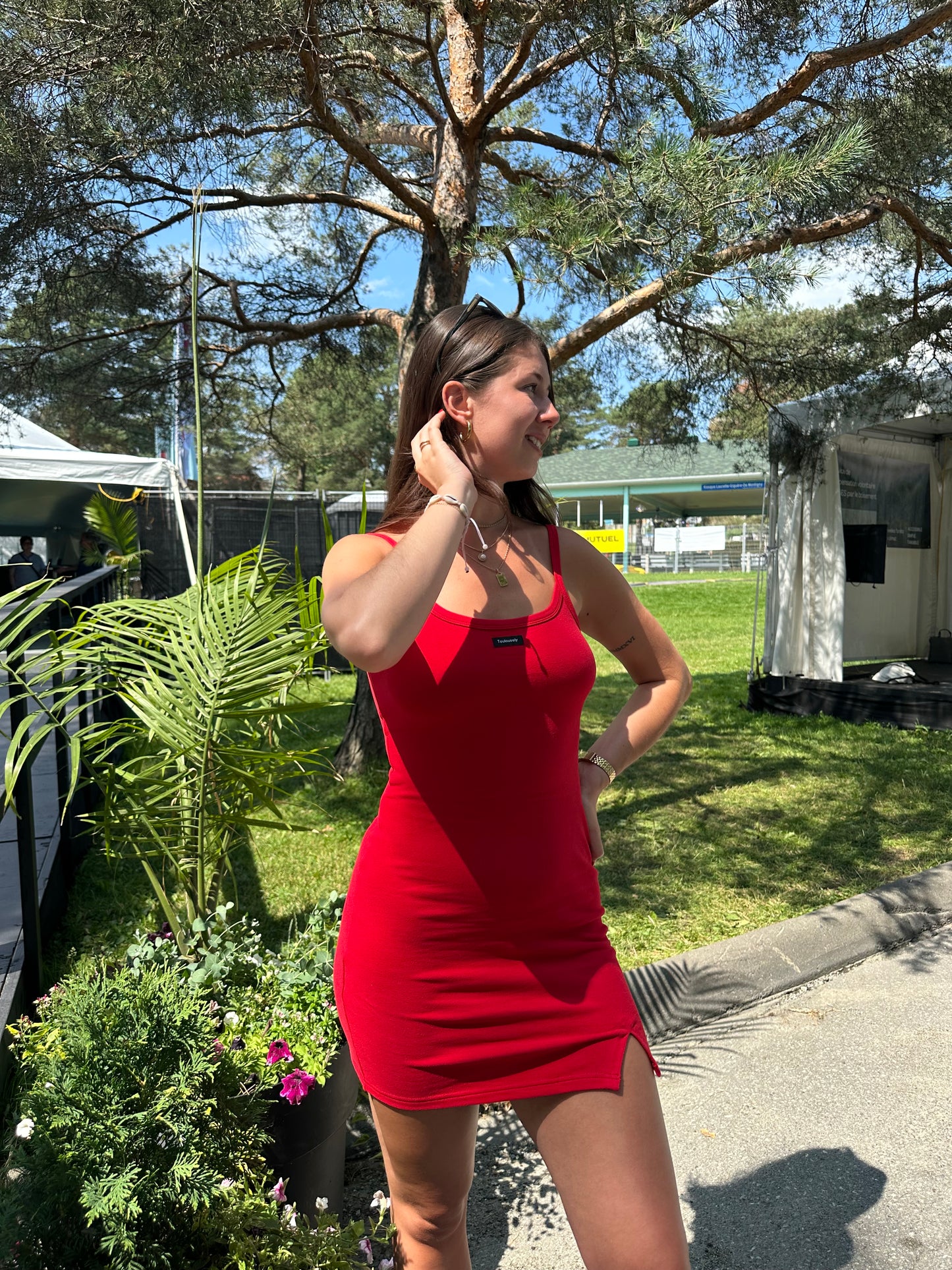 RED SOFT CAMI DRESS - HUG