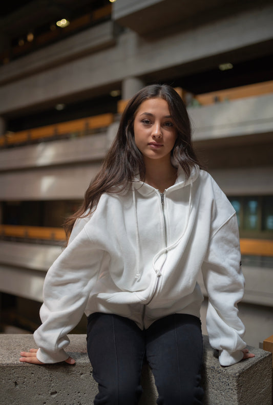 WHITE OVERSIZED JACKET - DARING