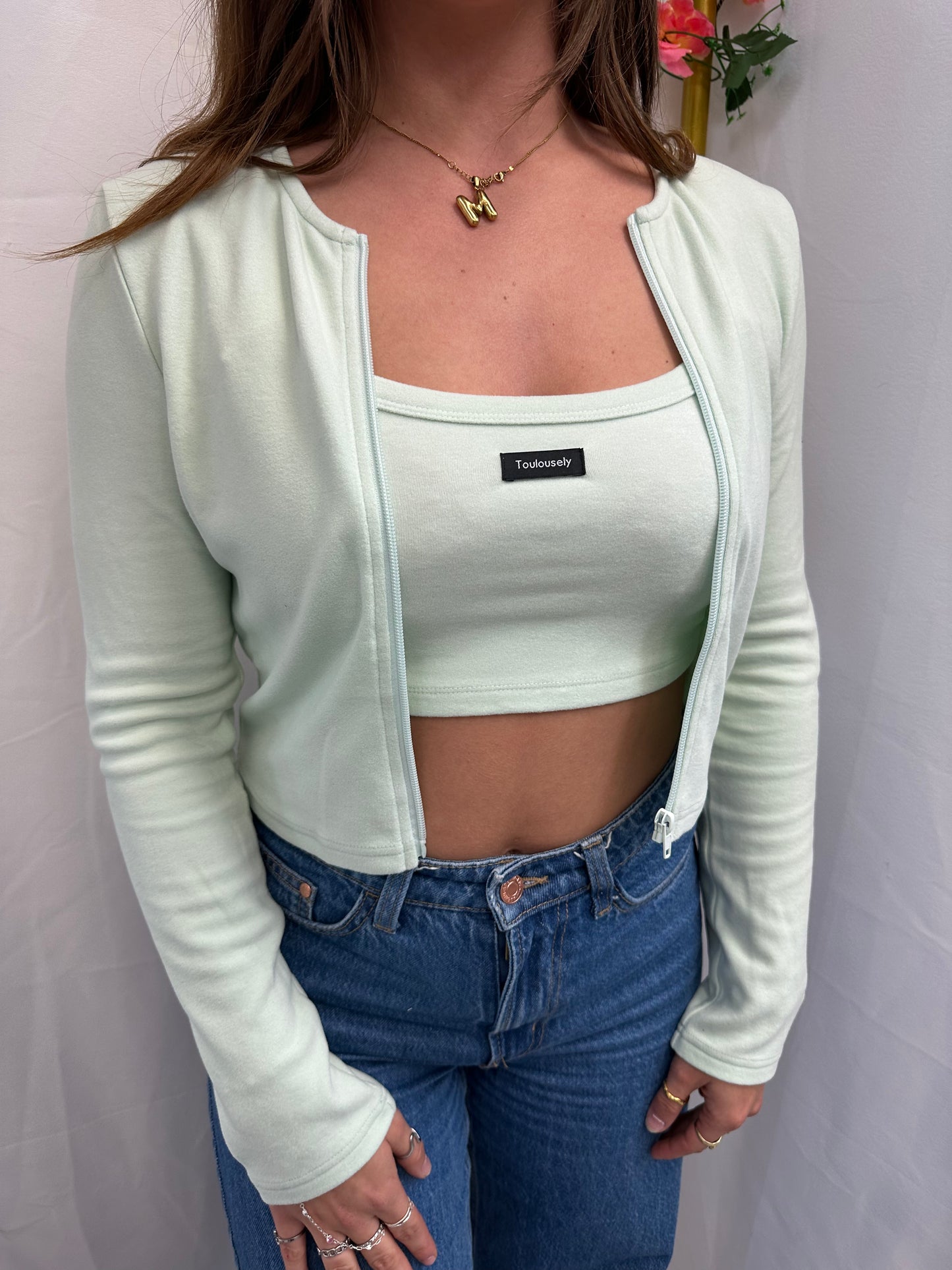 MINI ZIPPÉ DOUX MENTHE - HUG