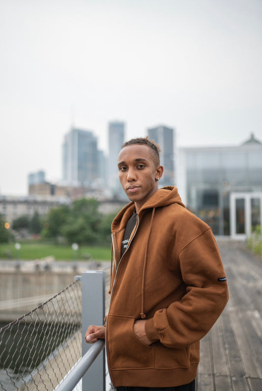 BROWN OVERSIZED JACKET - DARING