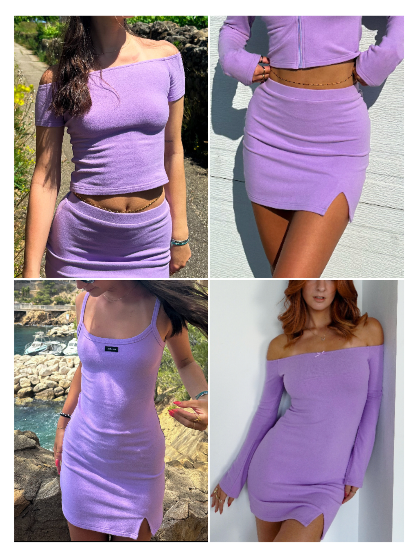 Ensemble de 4 items en tissu doux mauve (Valeur de 144.96$)