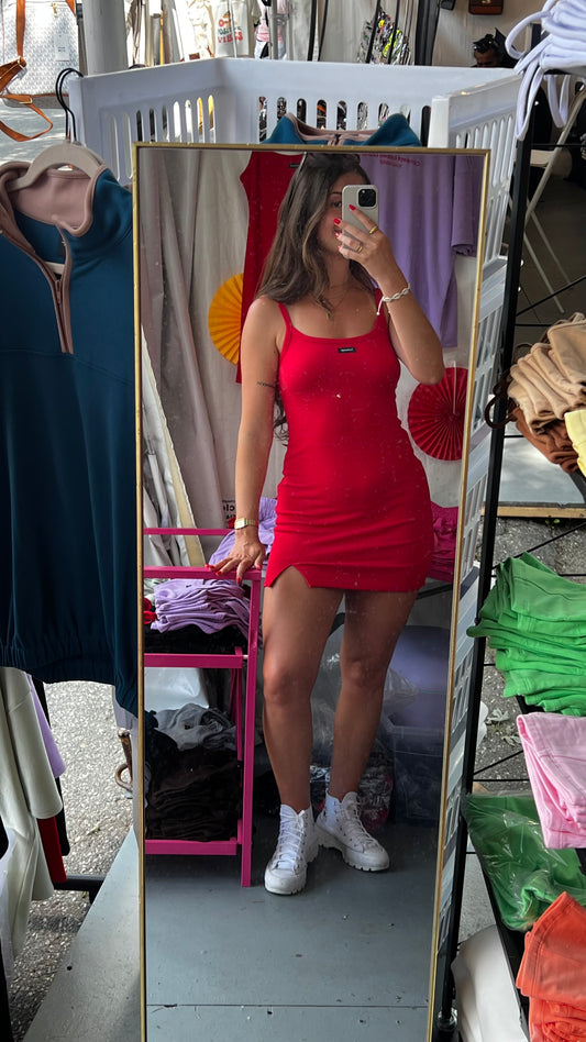 RED SOFT CAMI DRESS - HUG