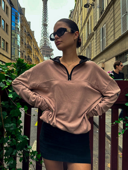 TAUPE SOFT ZIP-UP - HUG