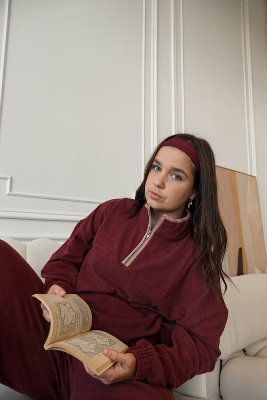 BURGUNDY HANDMADE HEADBANDS - SEWN BY CHLOE