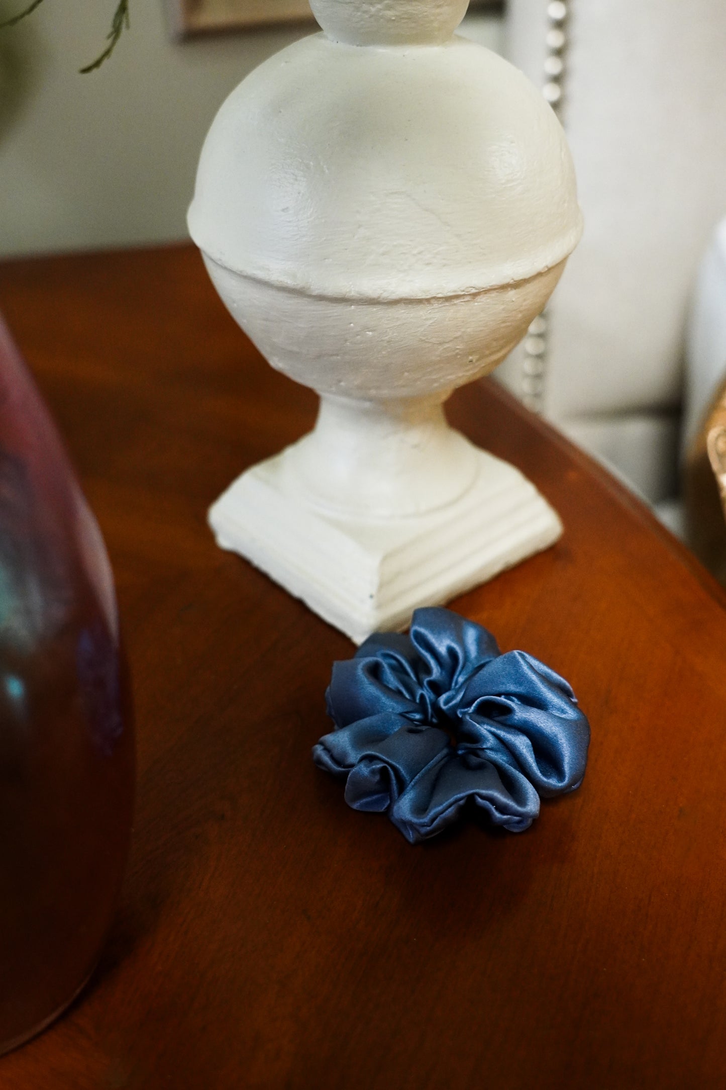 SCRUNCHIES SATIN BLEU - COUSUS PAR CHLOÉ