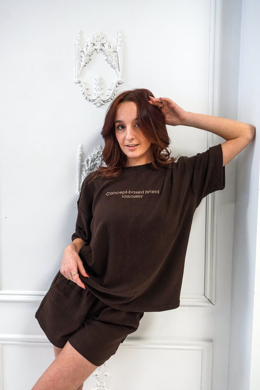 DARK BROWN SOFT T-SHIRTS - HUG