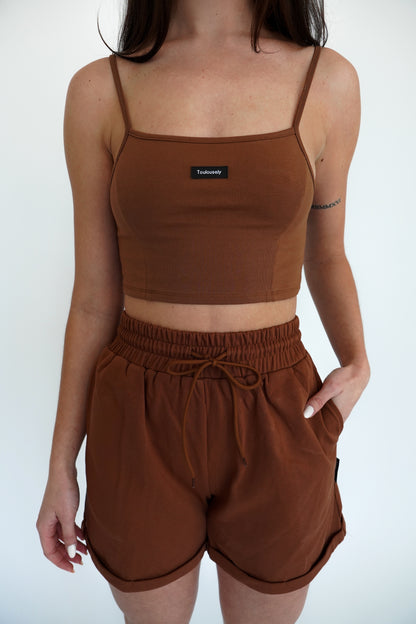BROWN CHOCO SHORTS - SIMPLICITY
