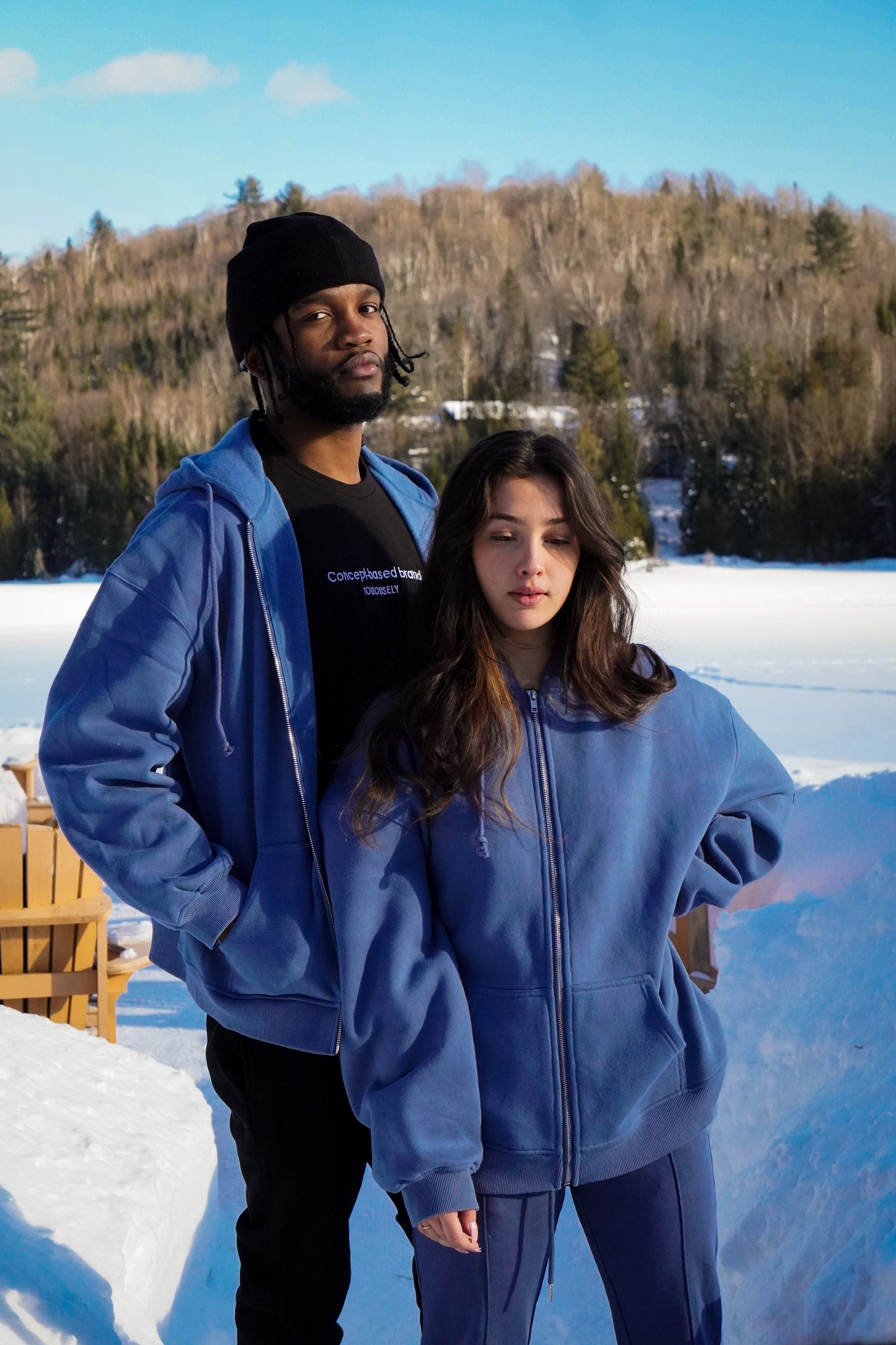 BLEU VESTE OVERSIZED - DARING