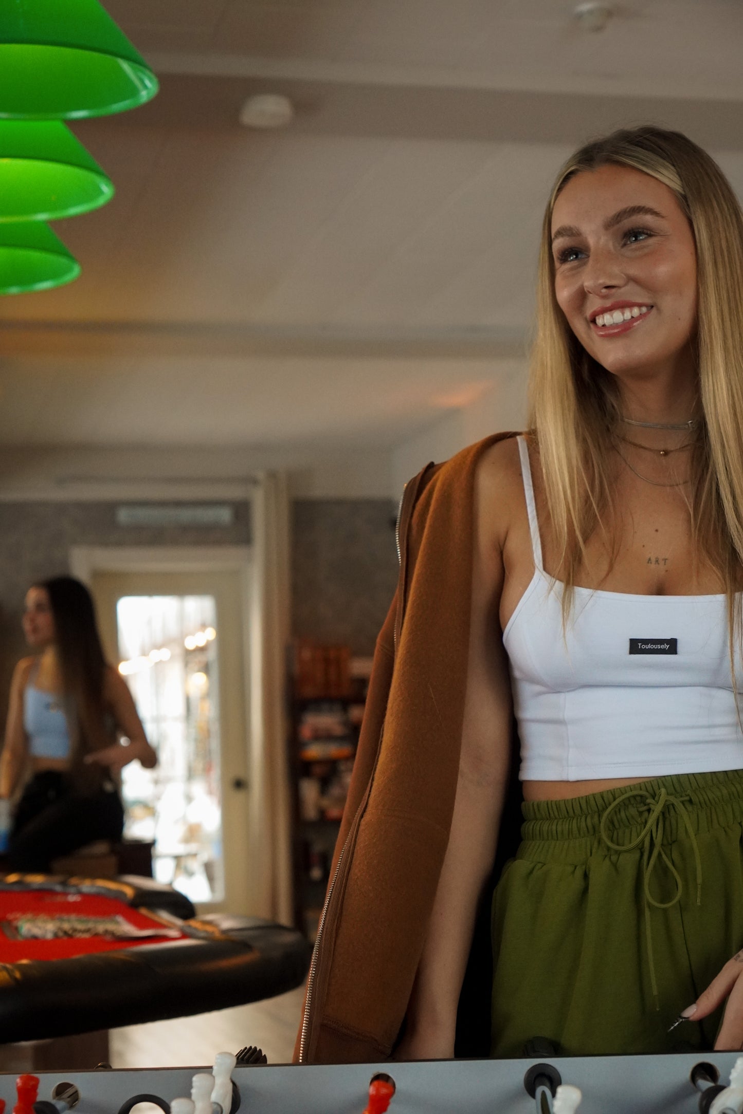 BLANC CAMI CROP TOP