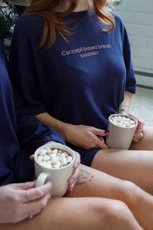 DARK BLUE SOFT T-SHIRTS - HUG