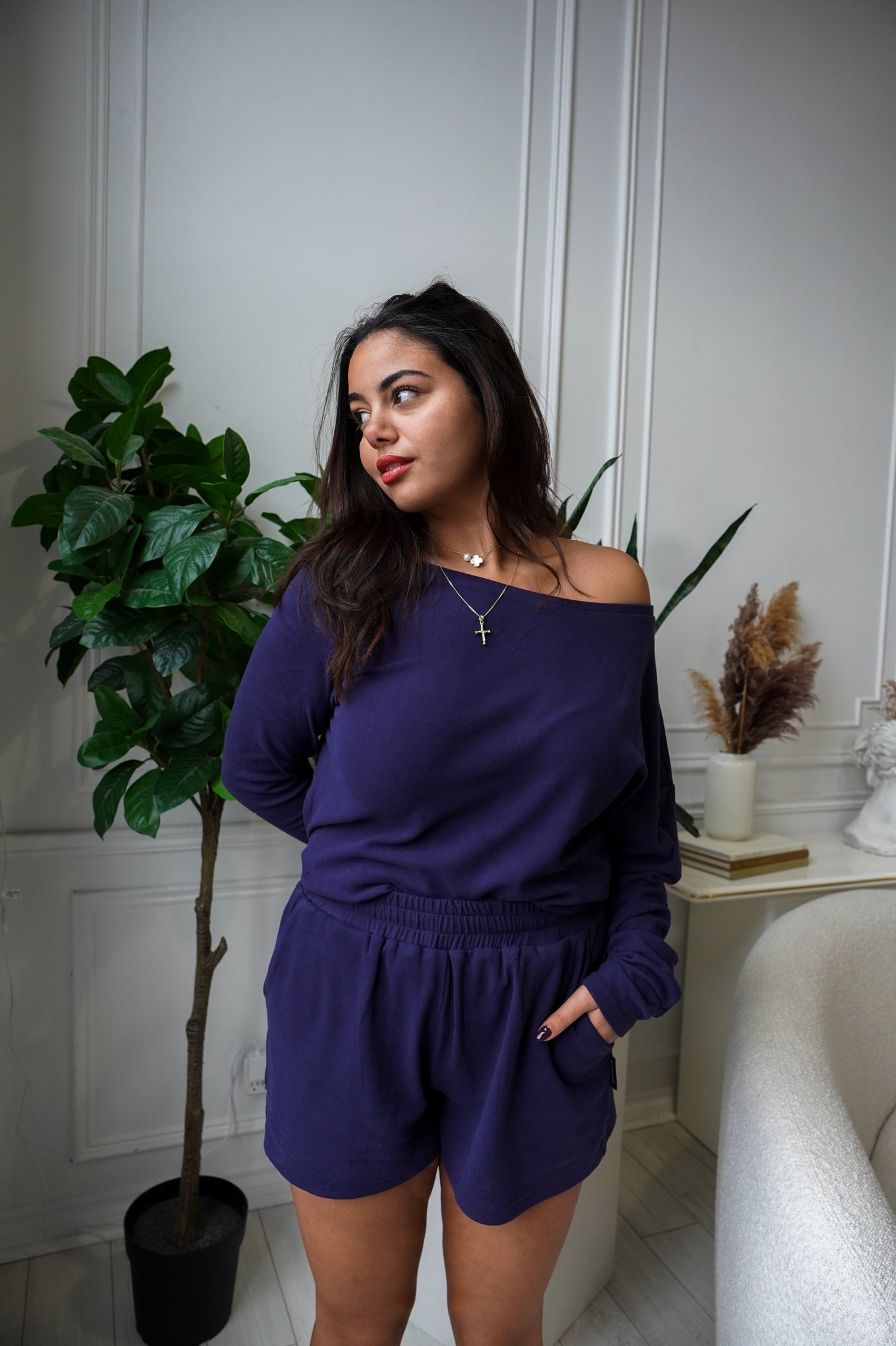 SHORT DOUX BLEU FONCÉ - HUG