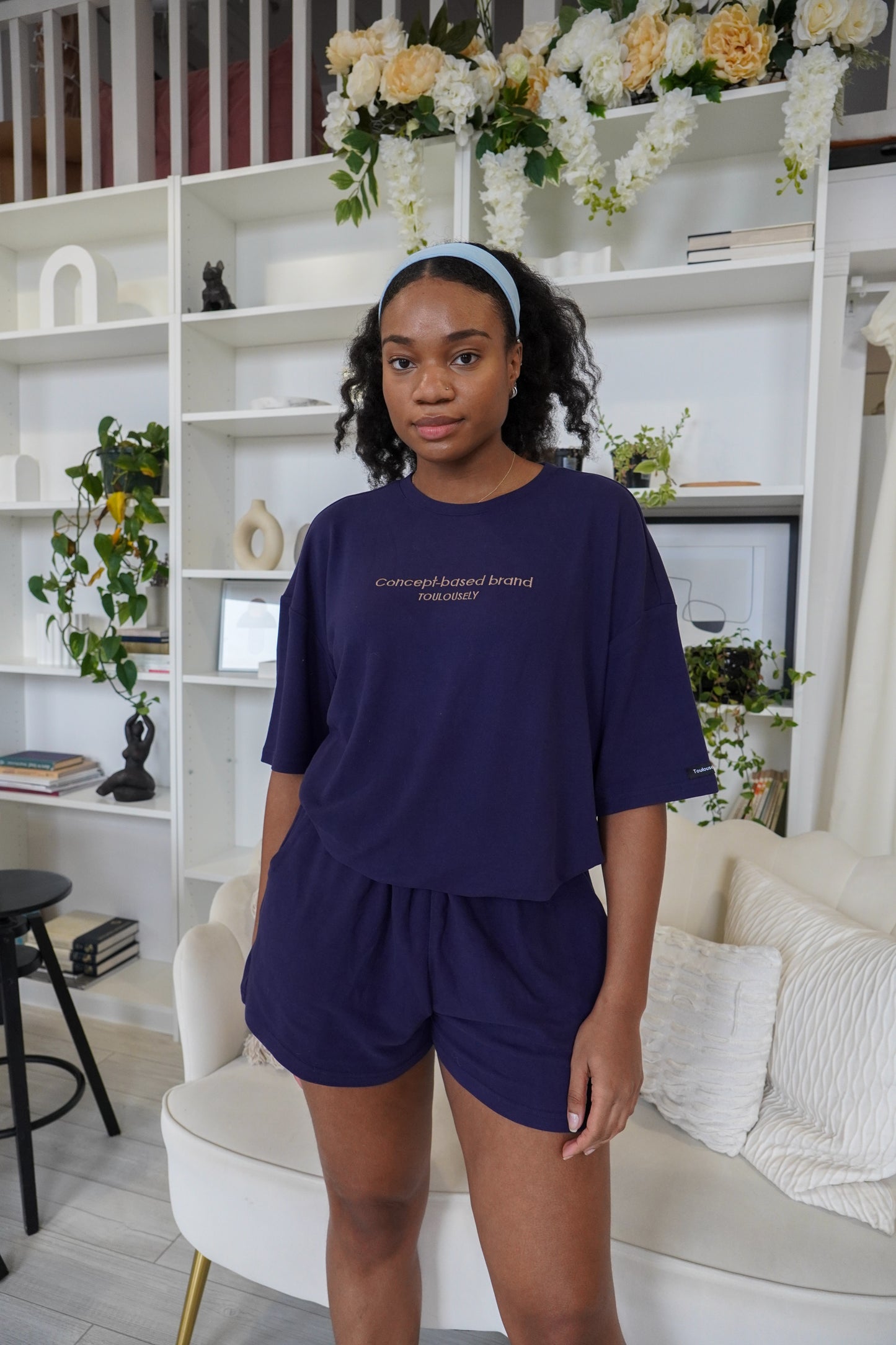 T-SHIRTS BLEU FONCÉ DOUX - HUG