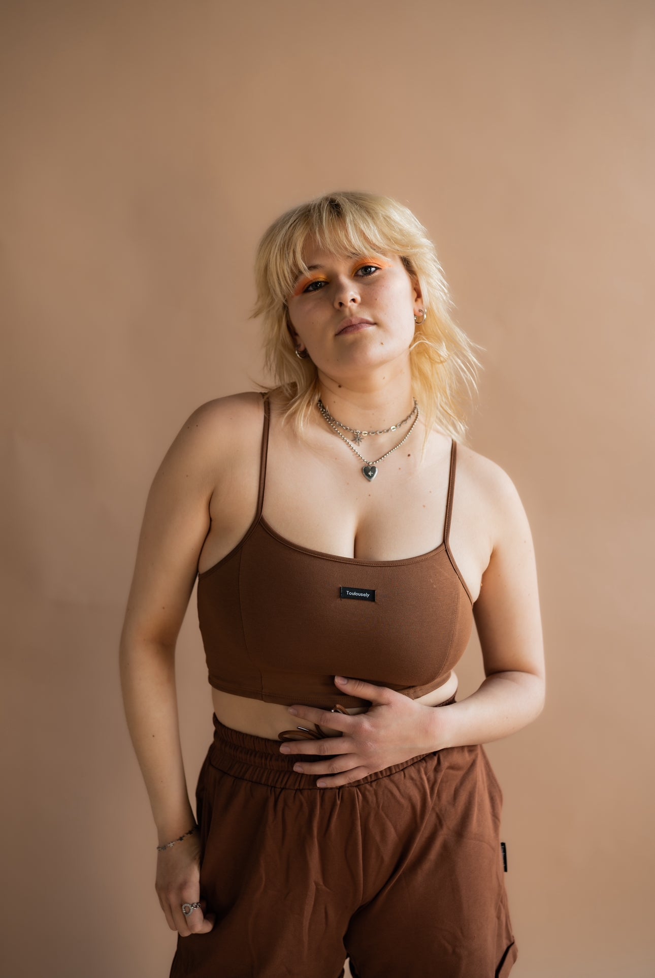 BRUN CAMI CROP TOP