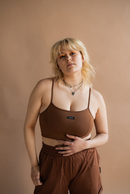 BRUN CAMI CROP TOP