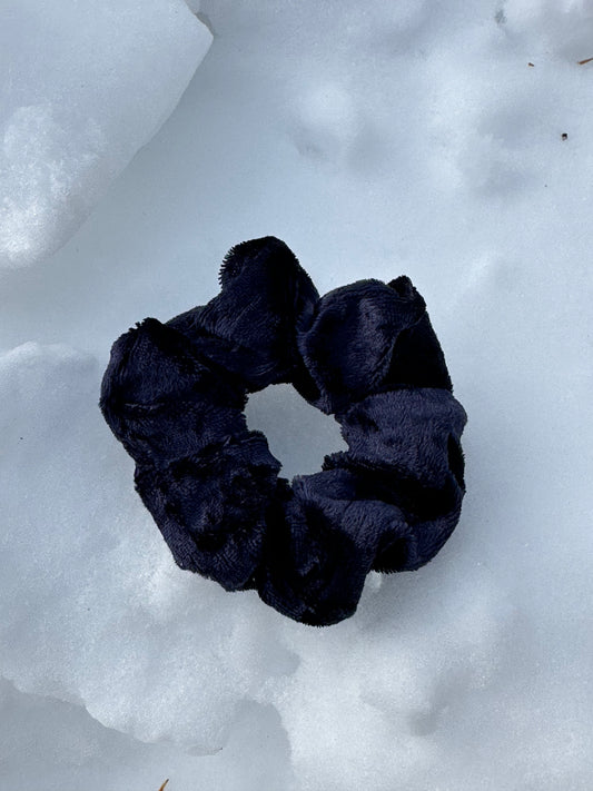 NAVY BLUE HANDMADE SCRUNCHIES - SEWN BY CHLOE