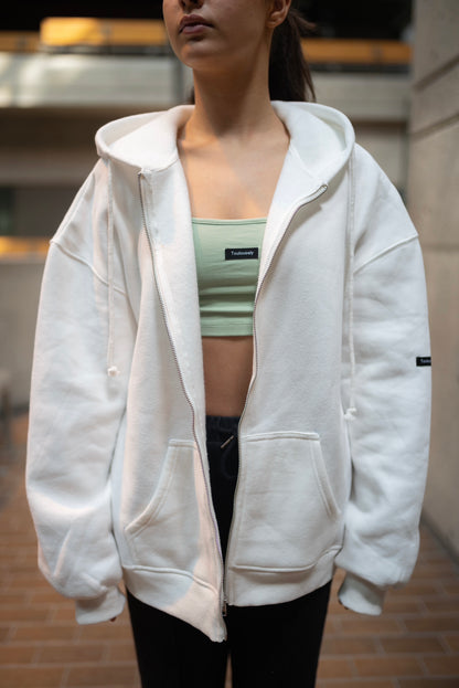 WHITE OVERSIZED JACKET - DARING