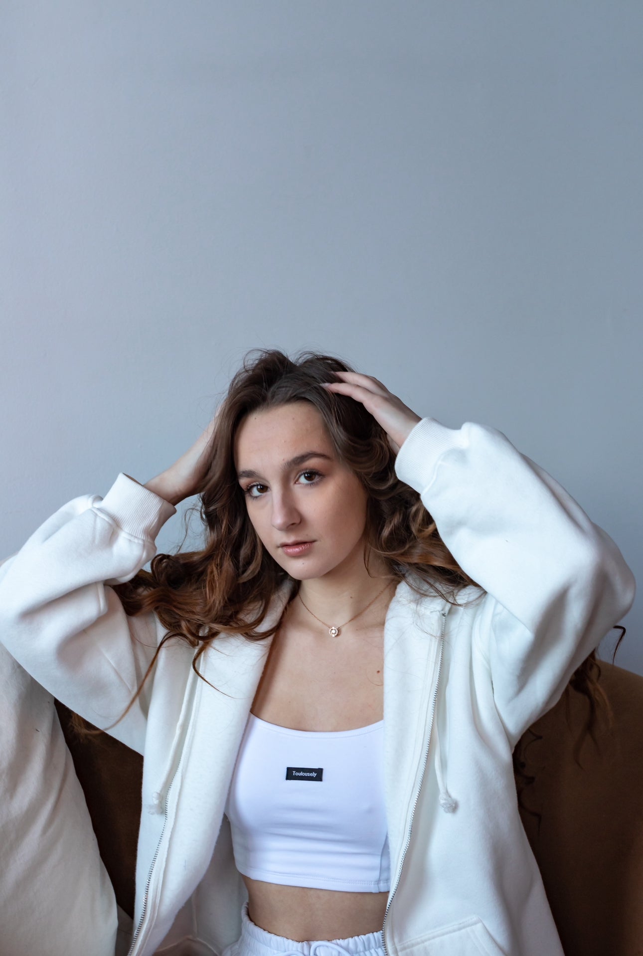 BLANC CAMI CROP TOP