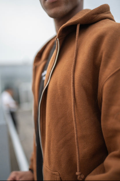 BROWN OVERSIZED JACKET - DARING