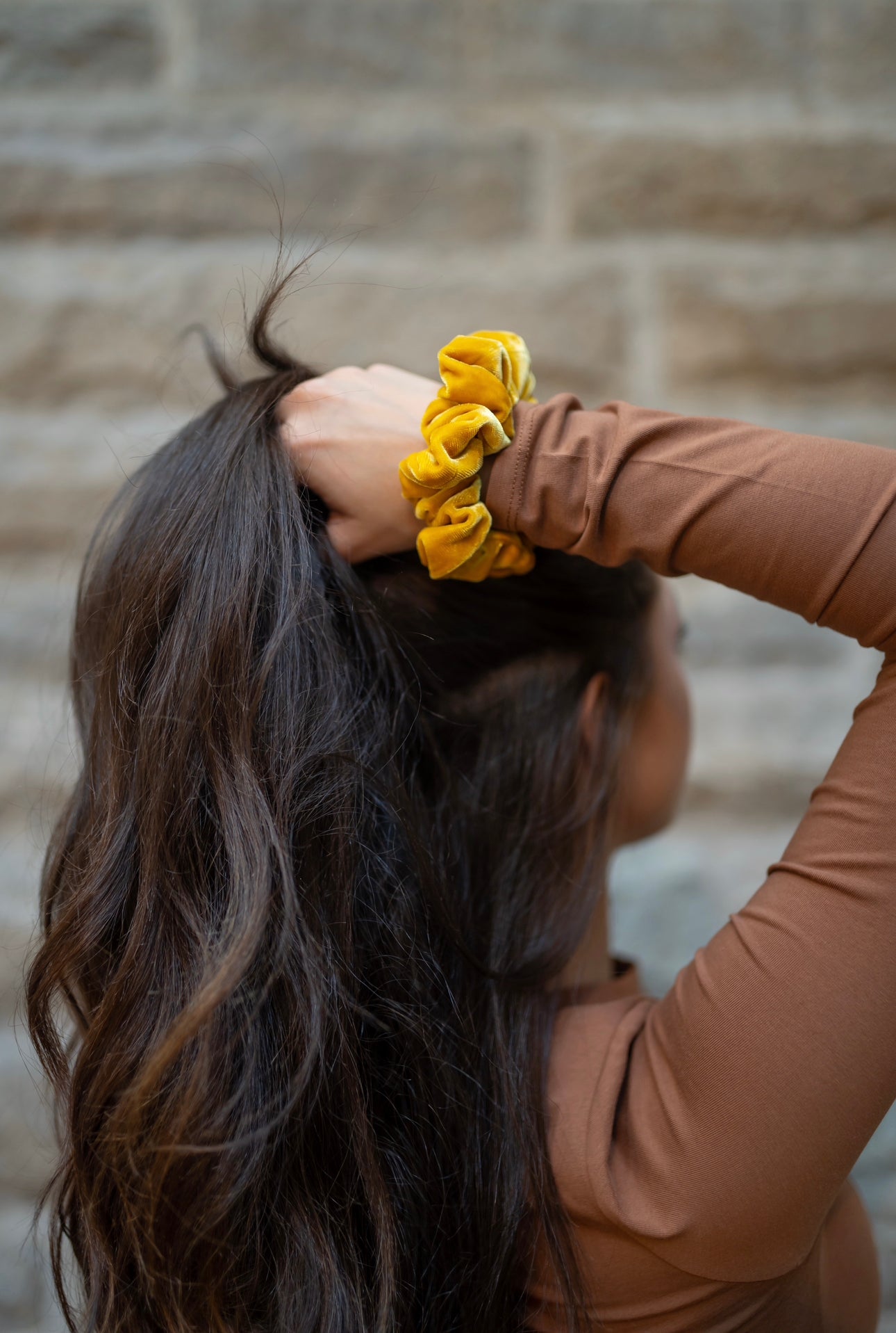 YELLOW HANDMADE SCRUNCHIES - SEWN BY CHLOE