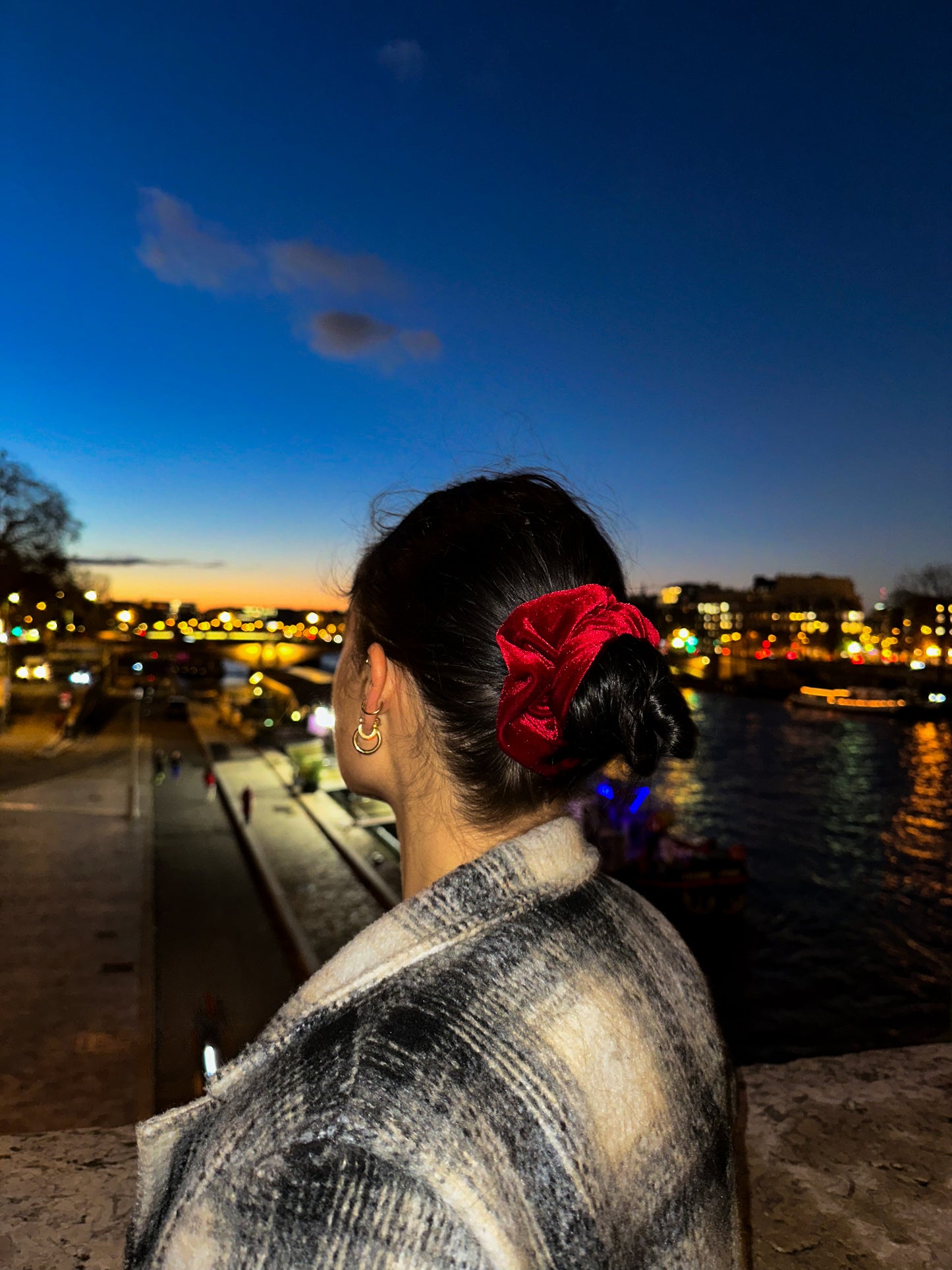RED HANDMADE SCRUNCHIES - SEWN BY CHLOE