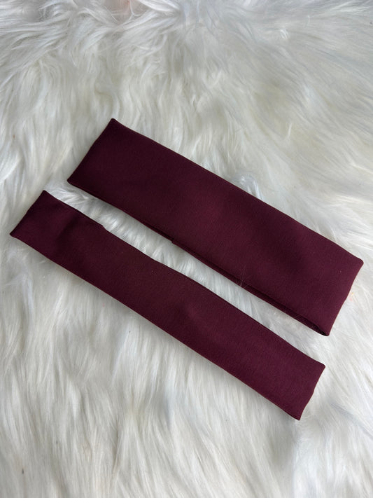BURGUNDY HANDMADE HEADBANDS - SEWN BY CHLOE