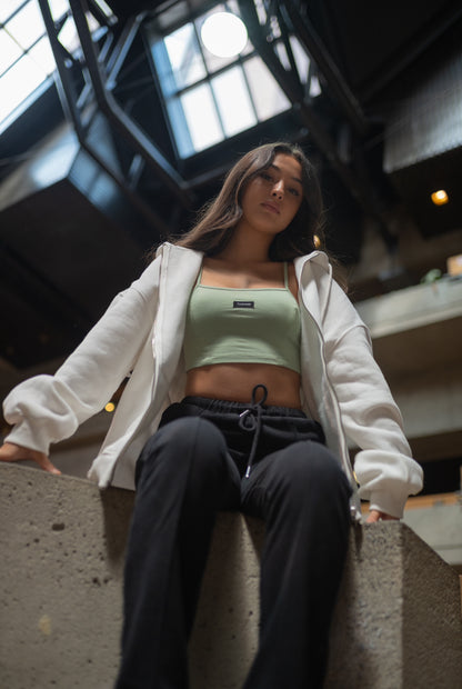 VERT SAUGE CAMI CROP TOP