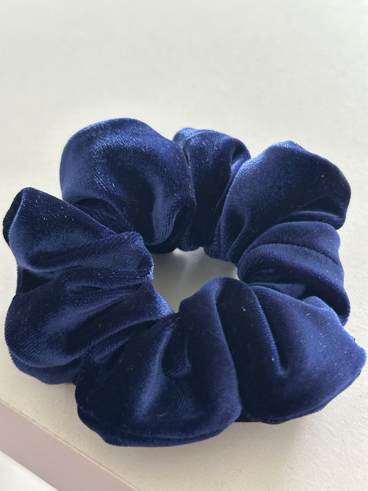MIDNIGHT BLUE HANDMADE SCRUNCHIES - SEWN BY CHLOE