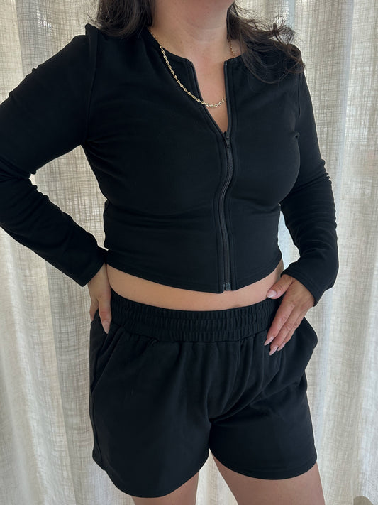BLACK SOFT MINI ZIP - HUG