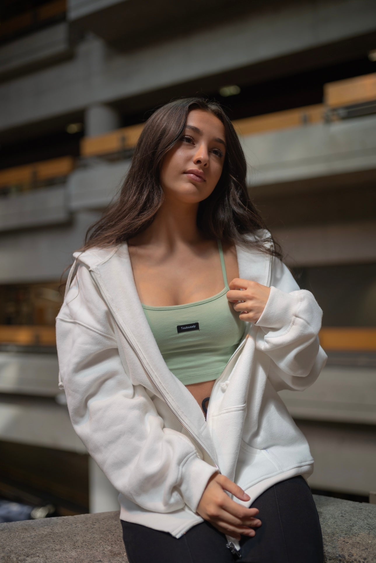 VERT SAUGE CAMI CROP TOP