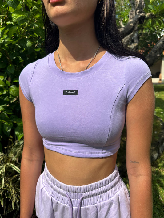 CROP TOPS MANCHES COURTES (TEE)