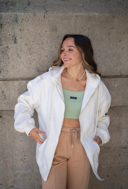WHITE OVERSIZED JACKET - DARING