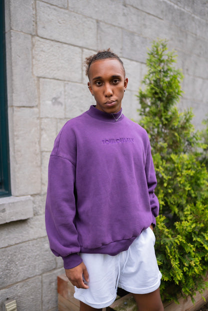 PURPLE NECK SWEATSHIRTS