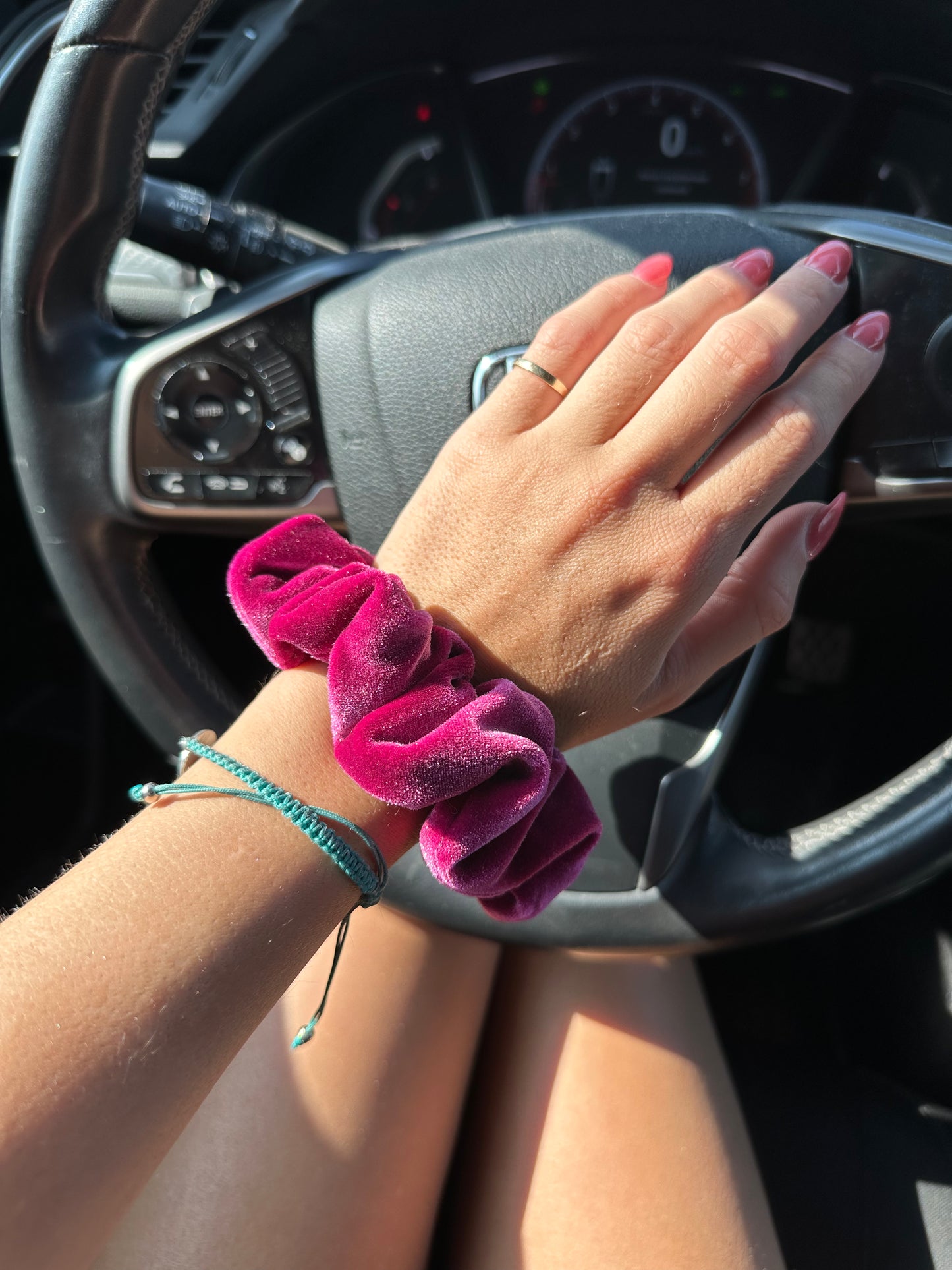 SCRUNCHIES FRAMBOISE - COUSUS PAR CHLOÉ