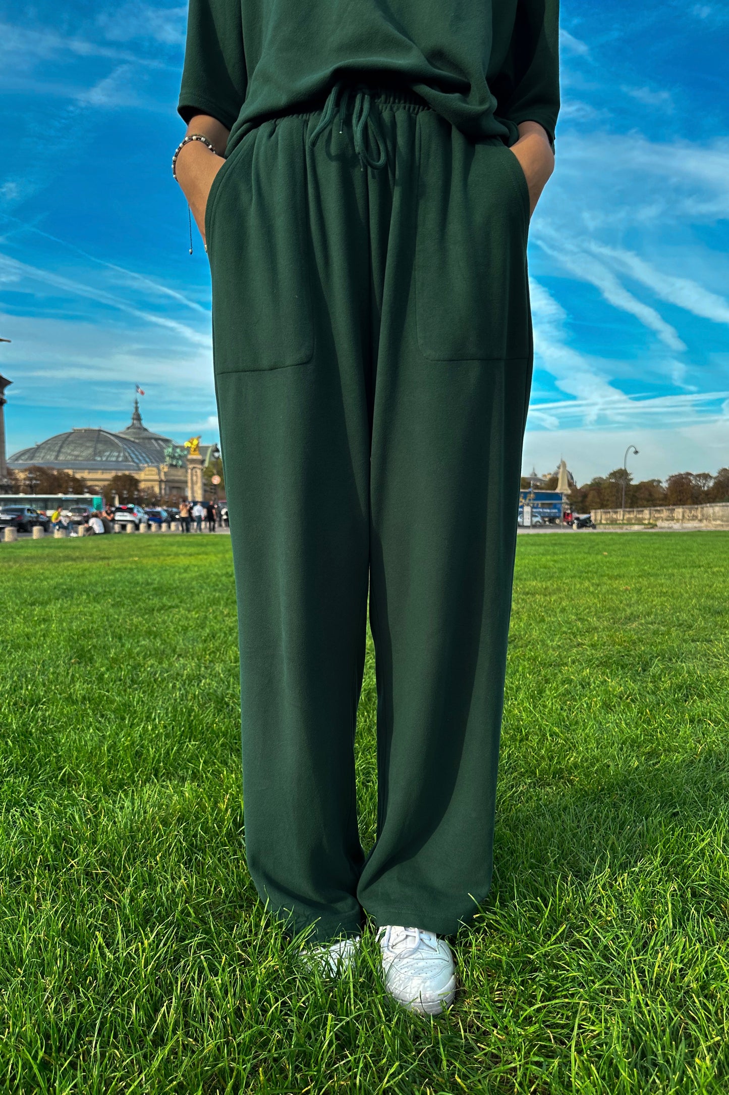 VERT FORÊT PANTALONS DOUX - HUG