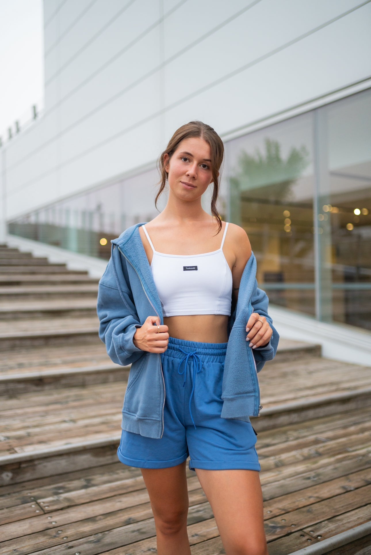 BLANC CAMI CROP TOP