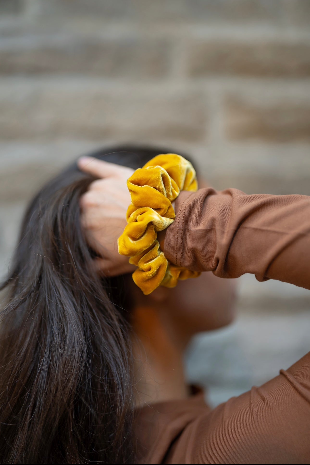 YELLOW HANDMADE SCRUNCHIES - SEWN BY CHLOE