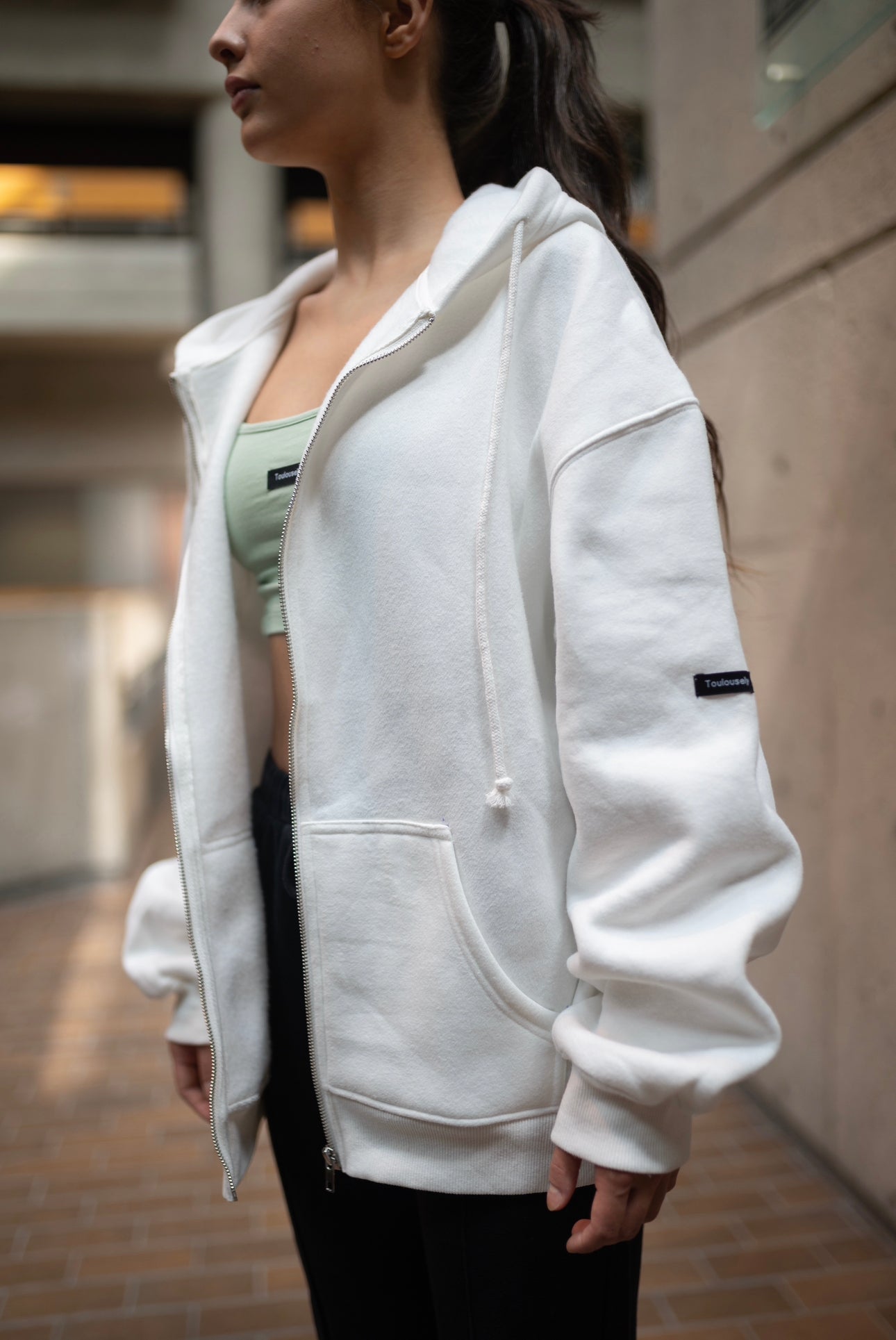 WHITE OVERSIZED JACKET - DARING