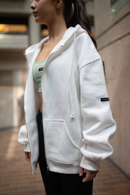 WHITE OVERSIZED JACKET - DARING