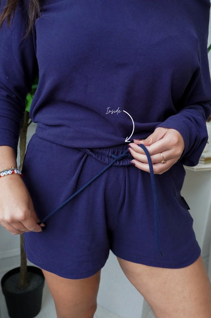 SHORT DOUX BLEU FONCÉ - HUG