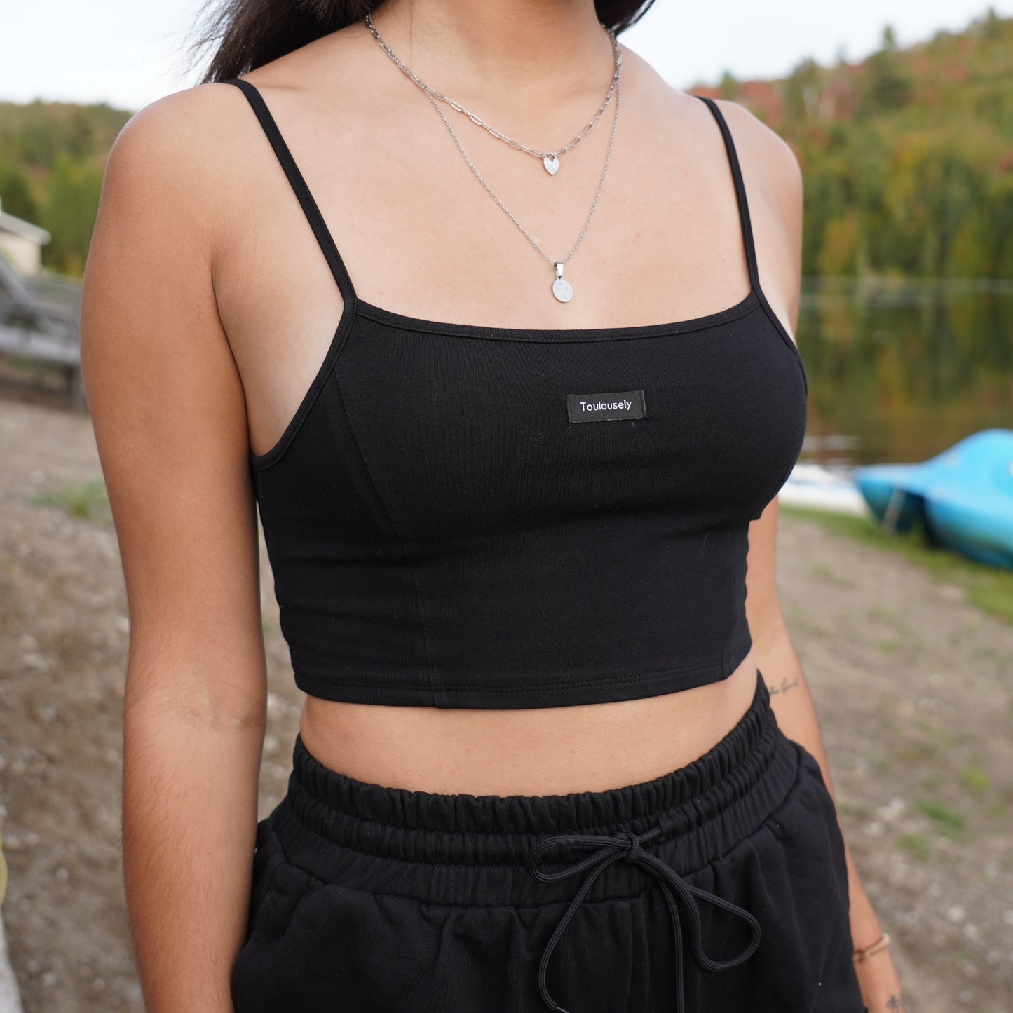 NOIR CAMI CROP TOP