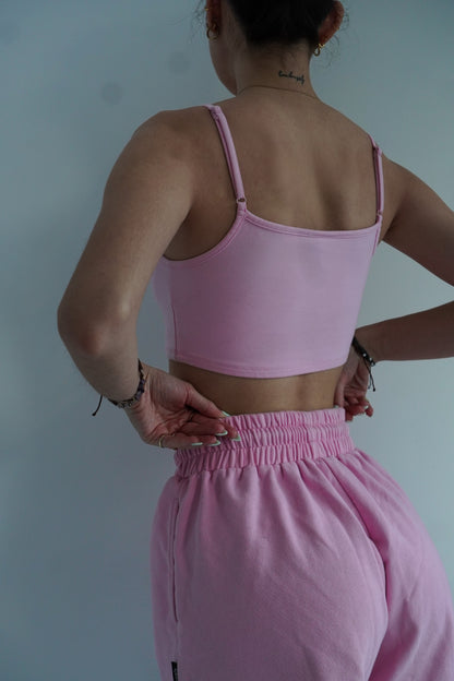 ROSE BÉBÉ CAMI CROP TOP