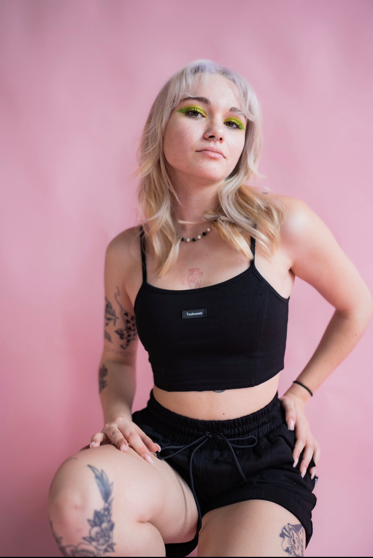 NOIR CAMI CROP TOP