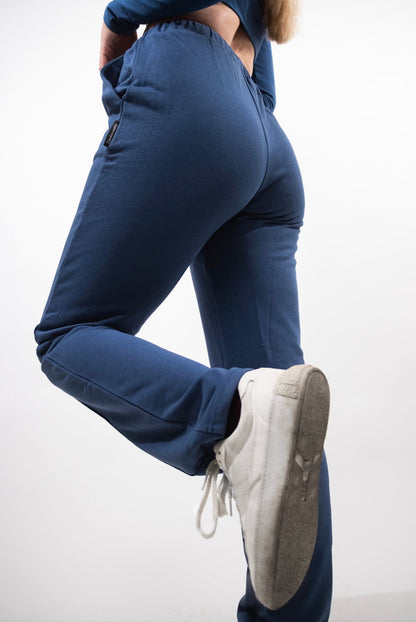 BLUE STRAIGHT PANTS - DARING