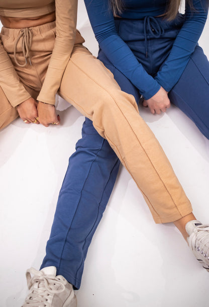 BLUE STRAIGHT PANTS - DARING