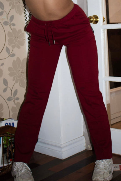 ROUGE FONCÉ PANTALONS DROITS - DARING