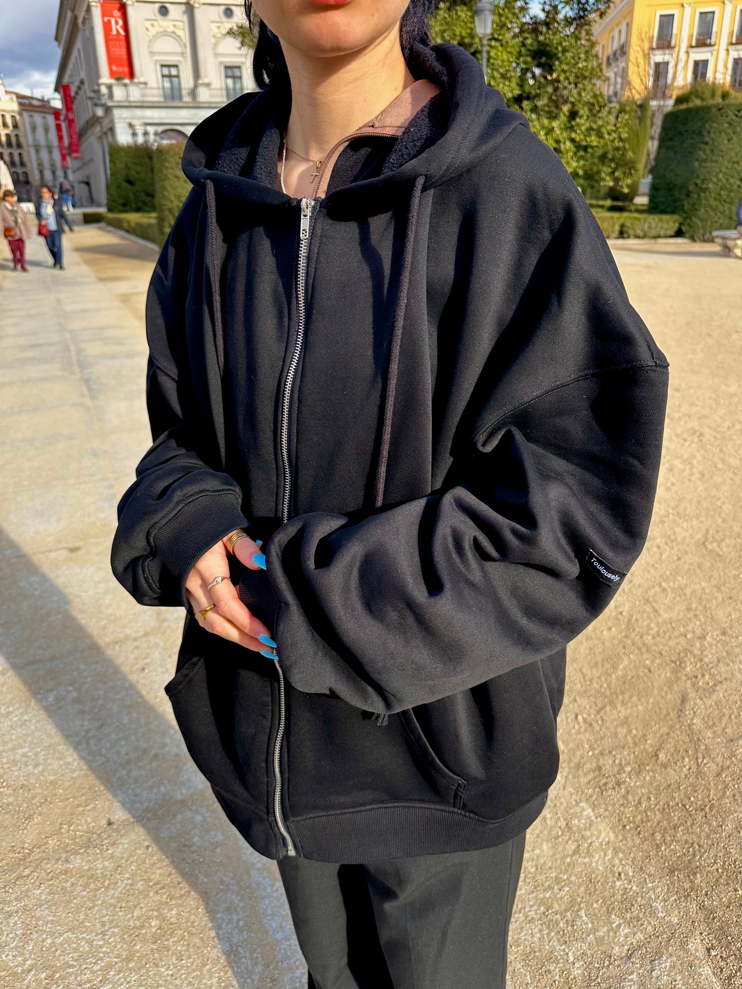 BLACK OVERSIZED JACKET - DARING