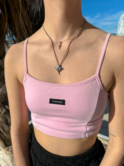 ROSE BÉBÉ CAMI CROP TOP