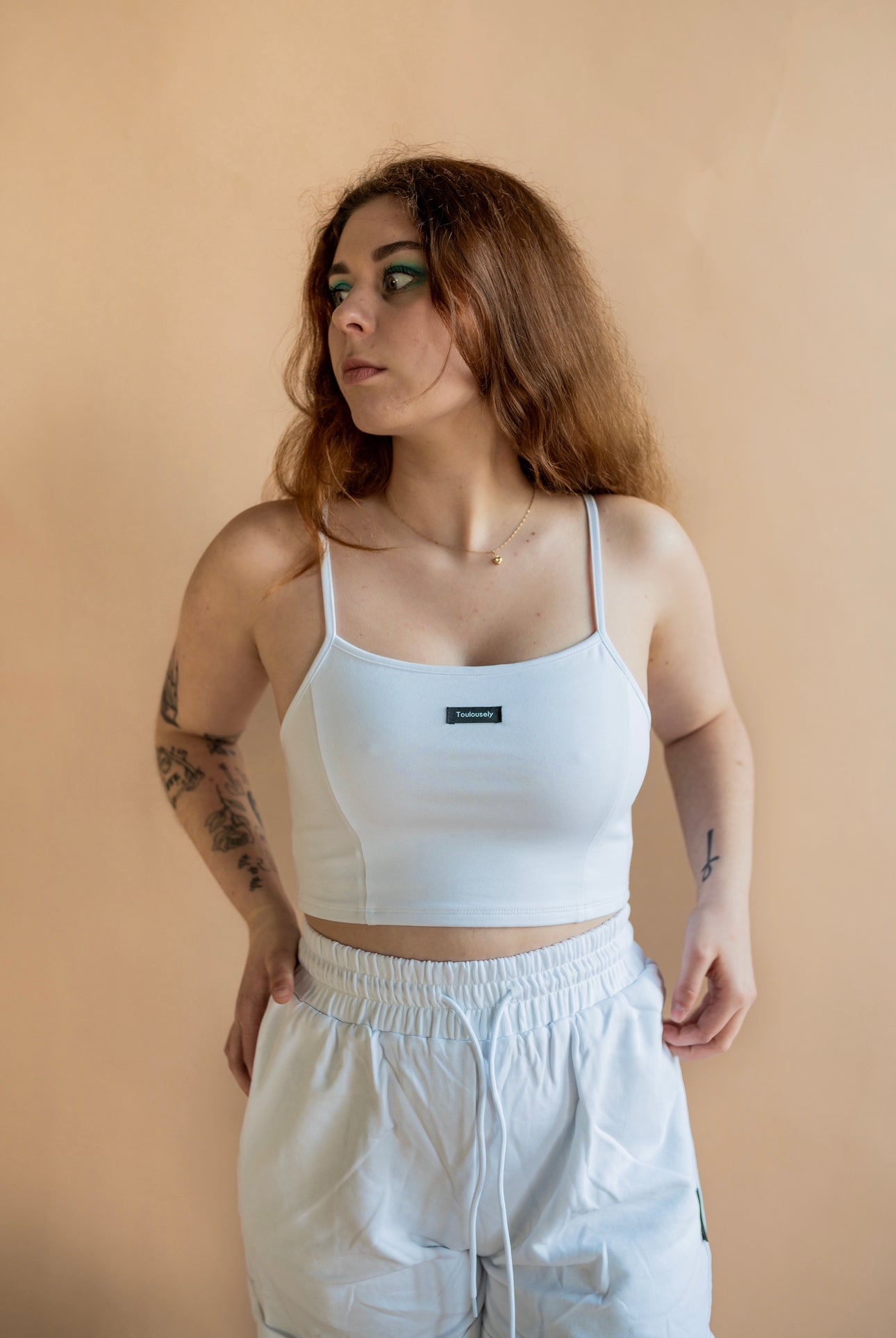 BLANC CAMI CROP TOP