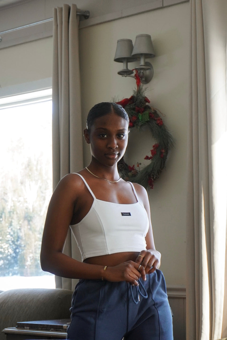 BLANC CAMI CROP TOP